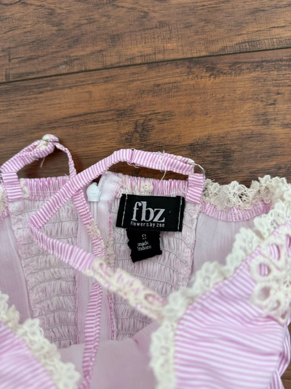 FBZ Flowers by Zoe Girls Pink Lace Trim Spring Summer Embroidered Dress | S(7-8)